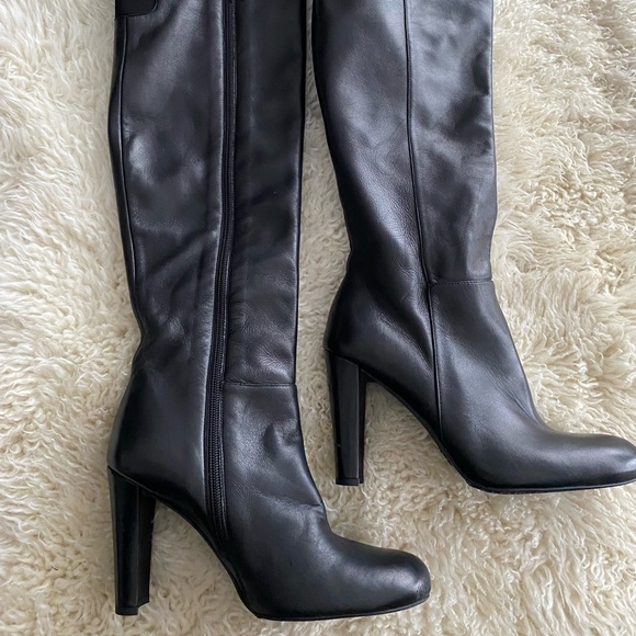 Stuart Weissman black leather knee high boots 7 new price to sell ! - Picture 8 of 13